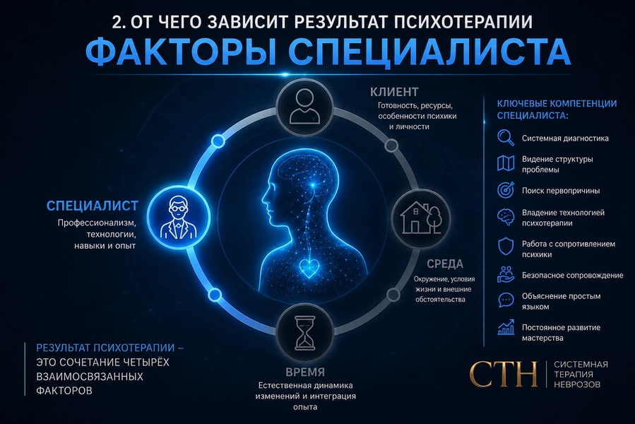 От чего зависит результат психотерапии? Факторы специалиста