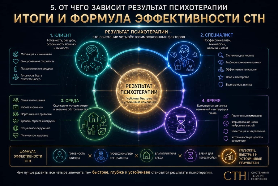 От чего зависит результат психотерапии? Часть 5 Итоги