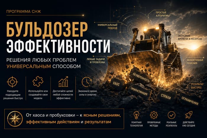 Бульдозер эффективности - решения любых проблем универсальным способом