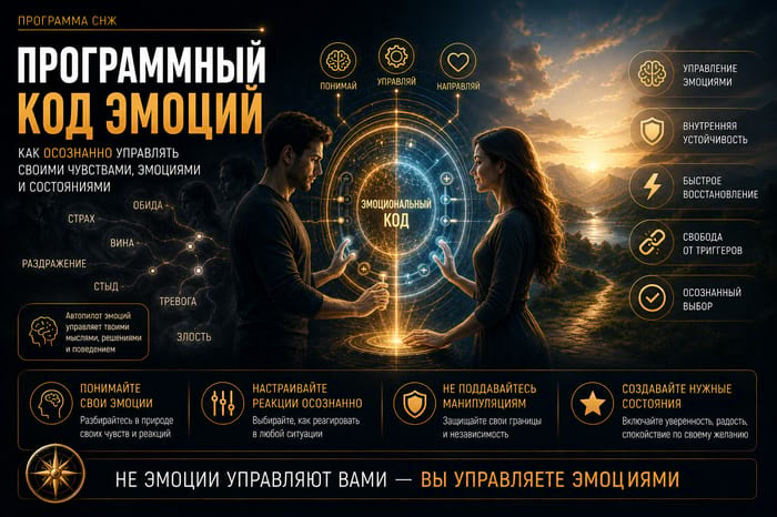Программный код эмоций - осознанное управление эмоциональной сферой