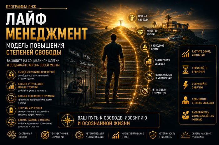 Лайф менеджмент - модель повышения степеней свободы