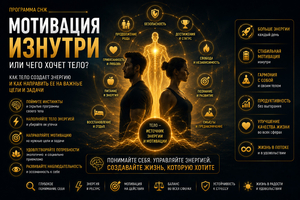 Мотивация изнутри или чего хочет тело? Как получать энергию инстинктов