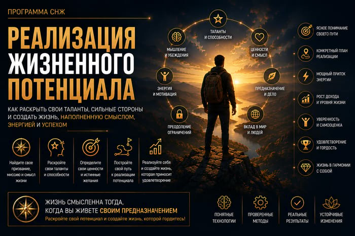 Реализация жизненного потенциала (призвание, миссия, предназначение и смысл)