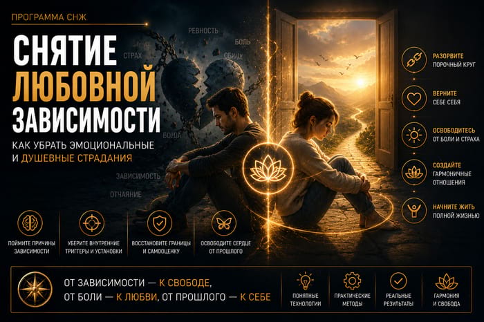 Снятие любовной зависимости - как убрать эмоциональные и душевные страдания