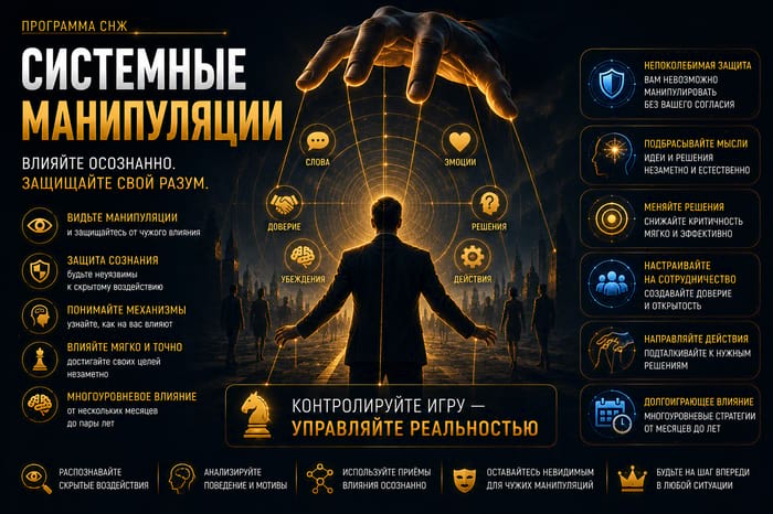 Системные манипуляции - как влиять и защищаться от чужого влияния