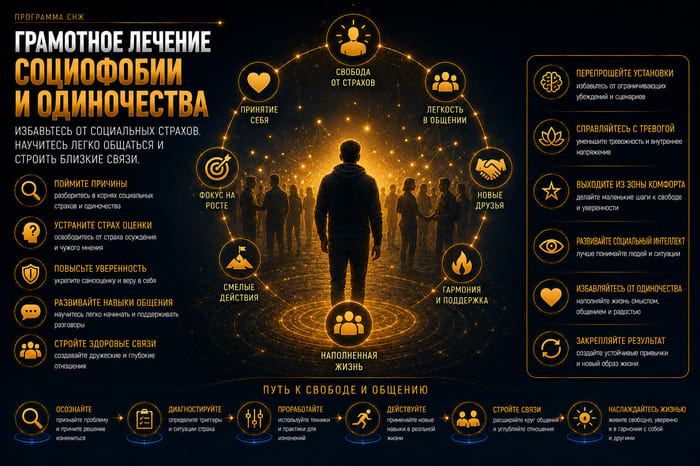 Грамотное лечение социофобии и одиночества - как перестать избегать людей