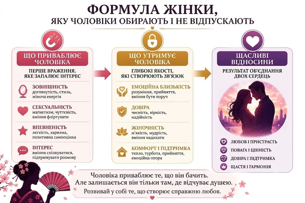 Як привабити та утримати чоловіка