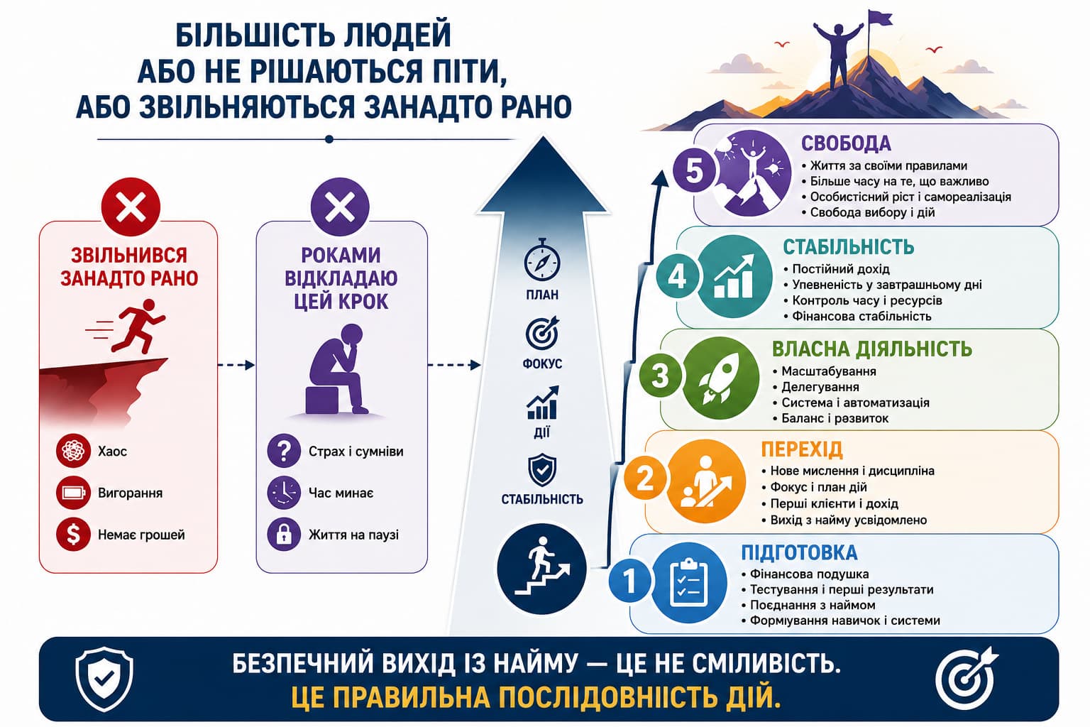 Як безпечно переходити із найма в свою справу