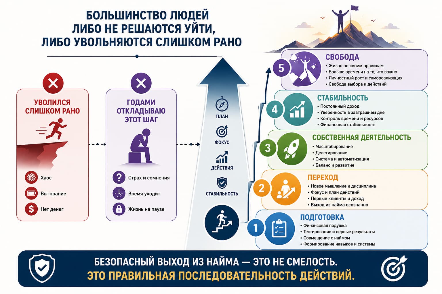 Как безопасно выходить из найма в свое дело