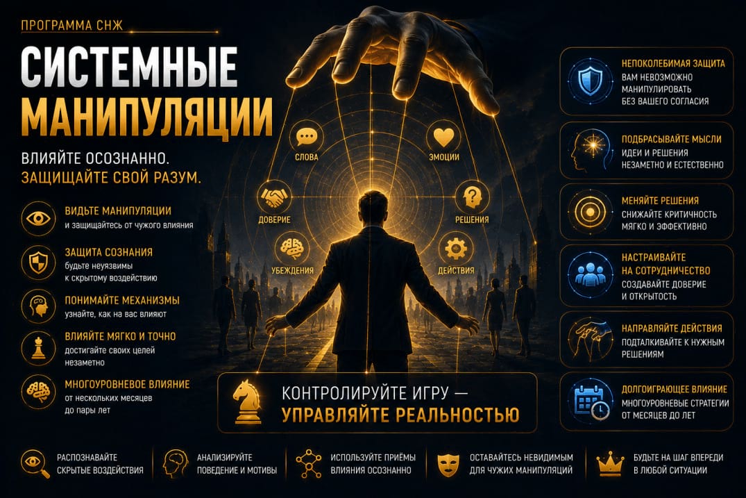 Манипулирование, влияние и контроль над людьми